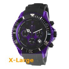 Ice-Watch Men's Quartz Watch With Black Dial Chronograph Display And Black Silicone Strap Ch.Kpe.Bb.S