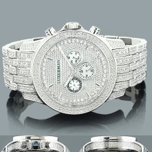 Iced Out Watches Luxurman Mens Diamond Watch 1.25ct