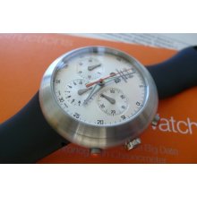 Ikepod Grand Date Chrono Hd04 , Silver Dial , Marc Newson