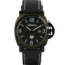 Infantry Mens Date Quartz U.s Army Wrist Watch Leather Black Outdoors