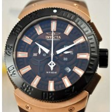 Invicta 0662 Sea Scavenger Swiss Chronograph Brown Dial Rubber Mans Watch