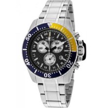 Invicta 11280 Men's Pro Diver Black Carbon Fiber Dial Chronograph Stai