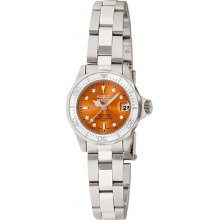 Invicta 11436 Women's Pro Diver Stainless Steel Band Orange Dial Watch