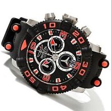 Invicta 12257 Sea Hunter Black Red Dial Chronograph