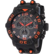 Invicta 12259 Men $2495 Sea Hunter Quartz Chrono Black Polyurethane Watch