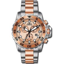 Invicta 13627 Men's Specialty Stainless Steel Band Rose Gold Dial Watch