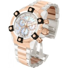 Invicta 13716 Arsenal Wht Mop Dl Qtz Crono Rose/ss