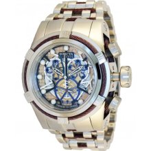 Invicta 13750 Bolt Brown Silver Skeleton Dial