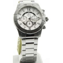 Invicta 1422 Chronograph Stainless Steel White Dial Men's Watch