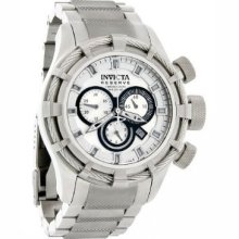 Invicta 1446 Men's Reserve Collection Silver Dial Chronograph Bolt Watch Swiss M