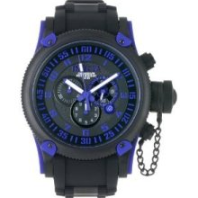 Invicta Men's 0518 Russian Diver Chronograph Black Ion-plated Watch