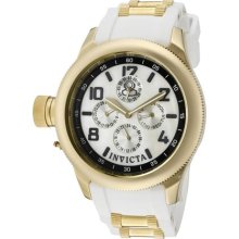 Invicta Russian Diver Gold Dial White Rubber Mid-Size Watch 1815