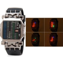 Japanese Movement Crab Design Water Resistant 31-LED Watch with Plastic Strap (Black)