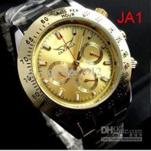 Jaragar Luxury Men Mechanical Dive Gold Dial Bezel Stainless Oyster