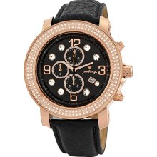 JBW Men's 'Tazo' 18k Rose-gold Chronograph Diamond Watch (18K Rose Gold Stainless Steel)