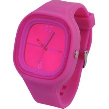 Jelly Silicone Sports Unisex Wrist Watch Pink