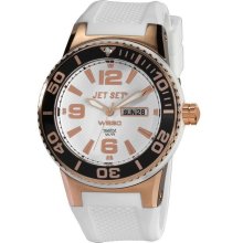 Jet Set Unisex Wb30 Unisex Plastic Watch - Silver Rubber Strap - Silver Dial - JETJ5545R-161