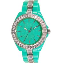 Jet Set Womens St. Tropez Plastic Watch - Turquoise Rubber Strap - Turquoise Dial - JETJ15144-02