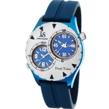 Joshua & Sons Watches Men's Blue Dial Blue Silicon Blue Silicon/Blue