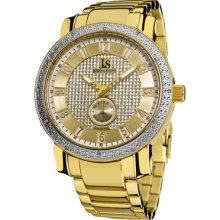 Joshua & Sons Watches Men's Gold Tone Dial Gold Tone Stainless Steel G