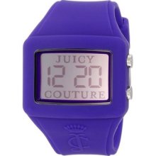 Juicy Couture Womens Girl Chrissy Digital Purple Strap Square Watch 1900988