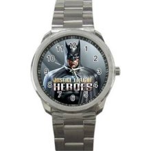 Justice League Unisex Silver-Tone Sports Metal Watch 19