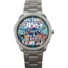 Justice League Unisex Silver-Tone Sports Metal Watch 03