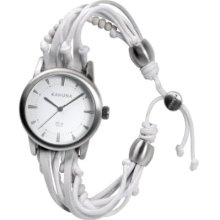 Kahuna Men's Quartz Watch With White Dial Analogue Display And White Plastic Or Pu Strap Kgf-0005G