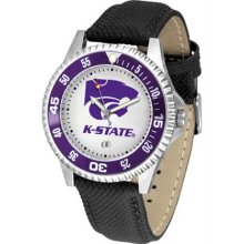 Kansas State Wildcats KSU Mens Leather Wrist Watch