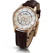 Kennett Ladies Savro Rose Tone - Brown Chronograph Watch