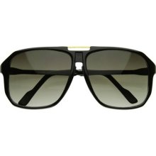 Keyhole Plastic Square Aviators Sunglasses ...