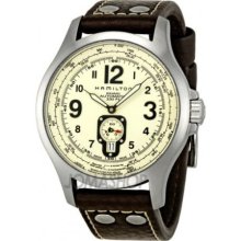 Khaki Aviation Yellow QNE Auto, Men's Hamilton