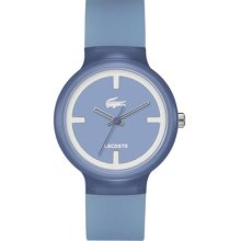 Lacoste Women's Plastic Case Blue Rubber Watch 2020027