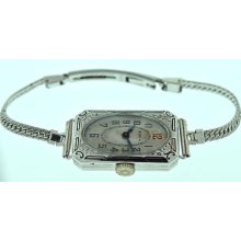 Ladies Antique Stainless Steel Elgin Watch (17.9 Grams And Adjustable Band)