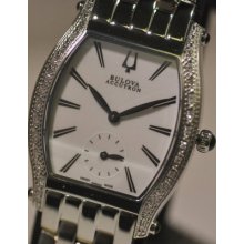 Ladies Bulova Accutron 63r005 Saleya Genuine Diamond Bracelet Watch