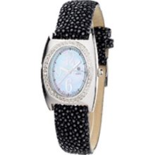 Ladies' Charles Hubert Black Stingray Band Diamond Watch