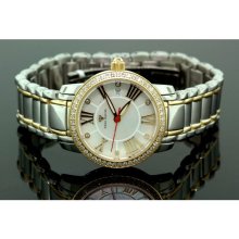 Ladies Classic Diamond Aqua Master Watch Two Tone w319d