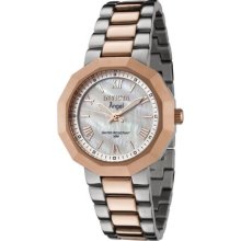 Ladies Invicta 0545 Angel Mop Dial Rose Gold Stainless Steel Swiss Quartz Watch