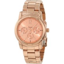 Ladies Invicta 12509 Angel 18k Rose Gold Day Date Swiss Quartz Watch