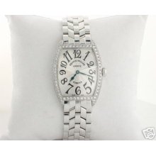 Ladies Midsize Franck Muller Diamonds Cintree Curvex Wristwatch