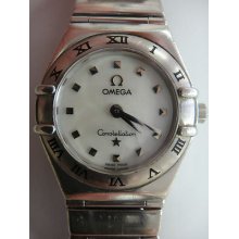 Ladies Omega Constellation Mini My Choice In Stainless Steel With Mop Dial