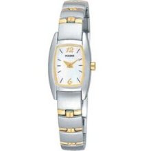 Ladies Pulsar Dress Sport Two Tone Watch W/ Rectangle Face