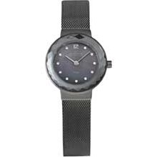 Ladies' Skagen Swarovski Crystal Black Ion-Plated Stainless Steel