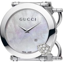 Ladies Women Gucci Chiodo Watch YA122506 Round Cut H Color