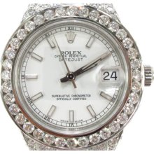 Ladies Women Rolex Datejust Steel 179174 Round Cut Collection Watch