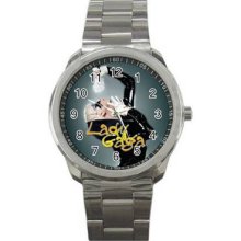 Lady Gaga Unisex Silver-Tone Sports Metal Watch 19