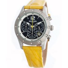 Lambretta Luigi Chrono Mid Watch with Yellow Leather Band