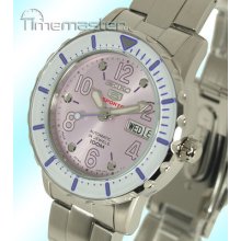 Latest Ladies Seiko 5 Sports Auto Lavender Pink Face Srp199j1