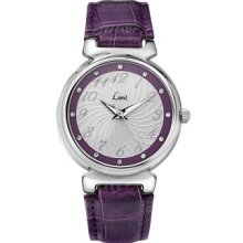 Limit Ladies Crystal Dial Purple Strap Quartz Watch 6935