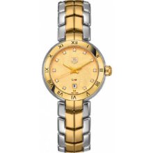 Link Two Tone Stainless Steel Case And Bracelet Gold Dial Date